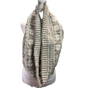 Infinity scarf snowflakes and stripes